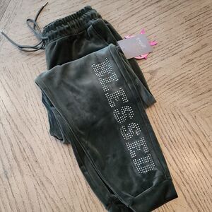 Maternity size S Blessed gray velour sweatpants NWT 🤍